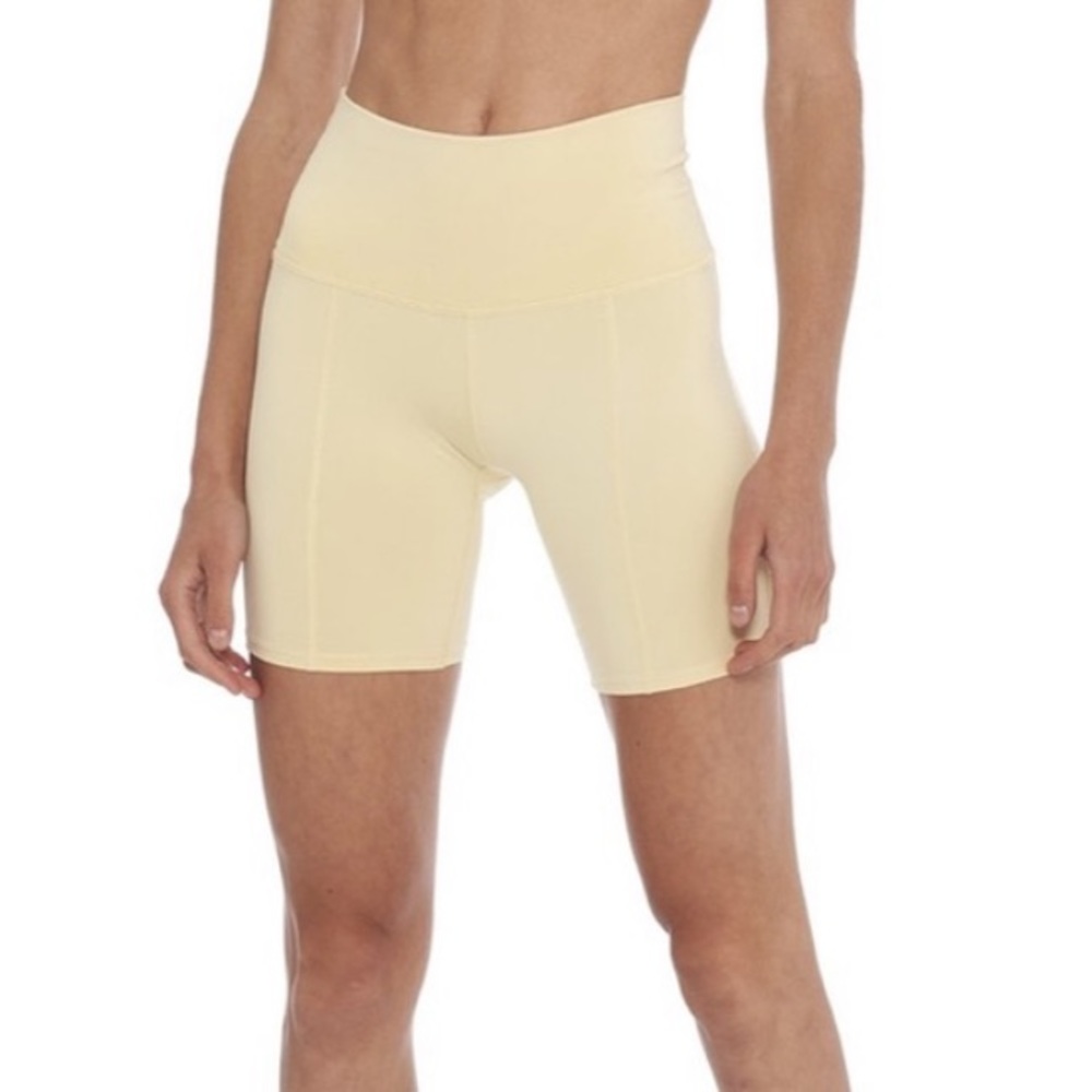 Morgan Stewart Sport Yellow Biker Shorts